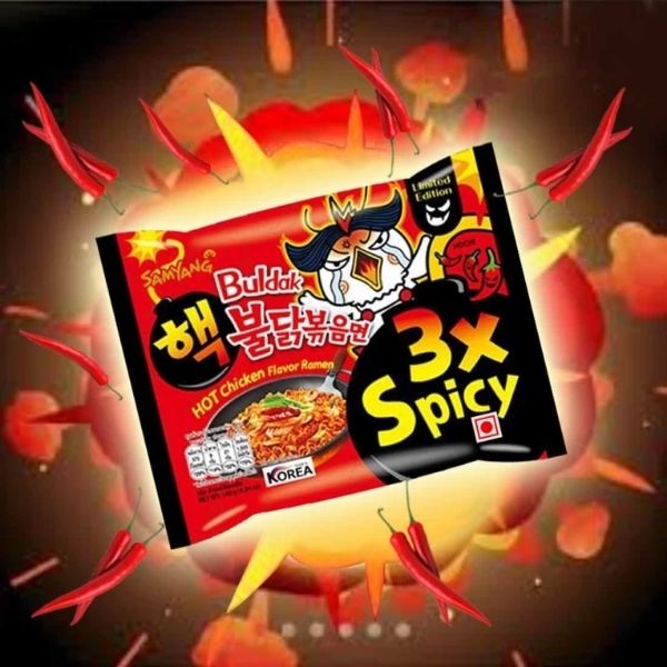 Dry instant noodles, triple-spicy chicken flavor, 140g (5-pack)