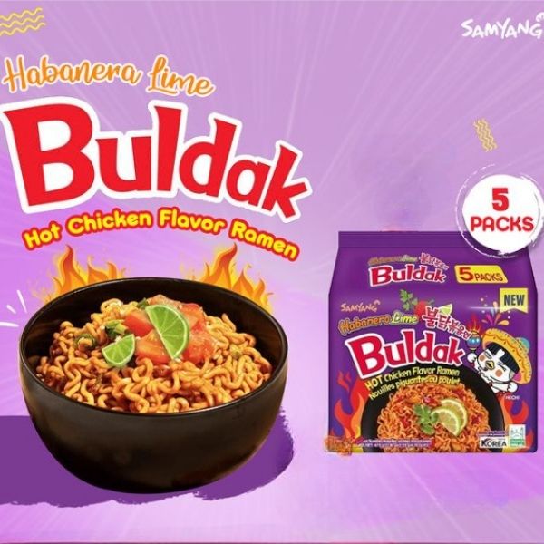 Dry instant noodles, habanero lime flavor, 135g (5-pack)