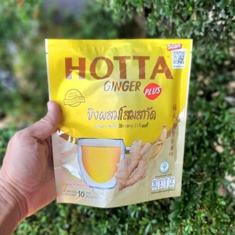 Instant ginger powder drink, ginger blended with ginseng extract 9g ( pack of 10 sachets )