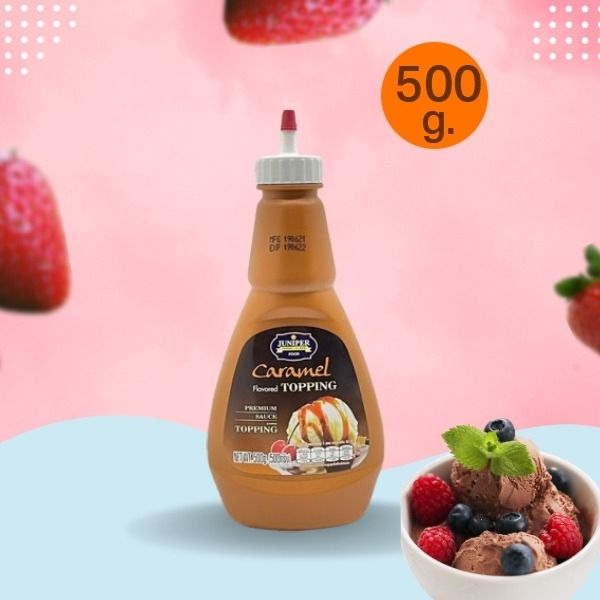 Drink topping, ice cream topping, caramel flavor 500g