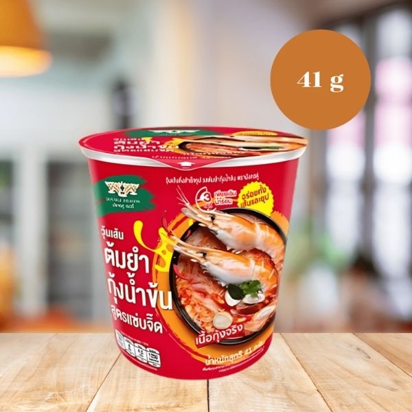Creamy Tom Yum Goong flavor, Zabb Jid recipe, semi-instant glass noodles 41g