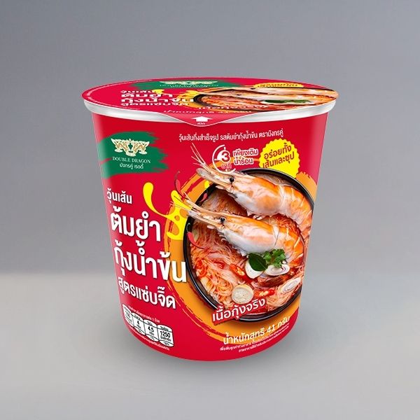 Creamy Tom Yum Goong flavor, Zabb Jid recipe, semi-instant glass noodles 41g