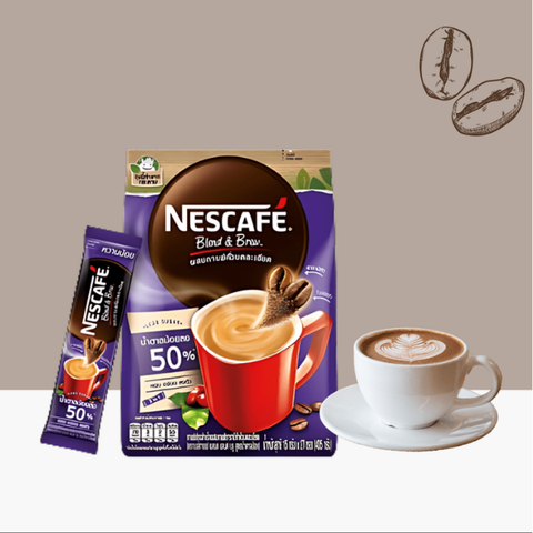 3-in-1 instant coffee, low-sugar formula, 15g (pack of 27 sachets)