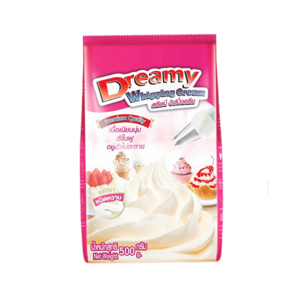 Pink sweetened whipping cream 500g
