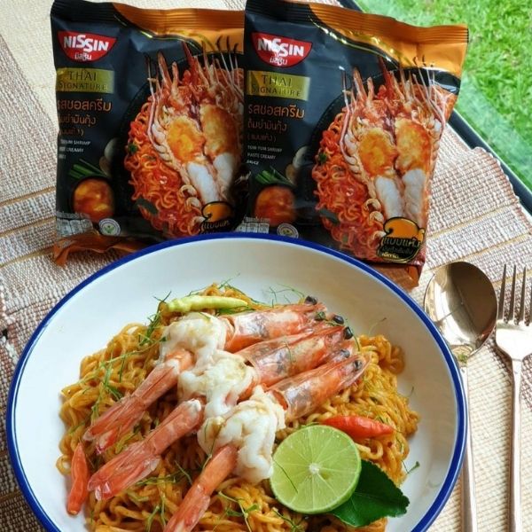 Dry instant noodles, creamy tom yum with shrimp paste sauce flavor, 71g (5-pack)