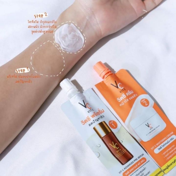 2-in-1 sachet cream, vitamin C serum + vitamin C cream, 8g (6 sachets)