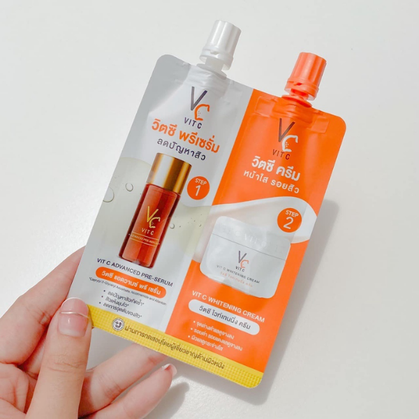 2-in-1 sachet cream, vitamin C serum + vitamin C cream, 8g (6 sachets)