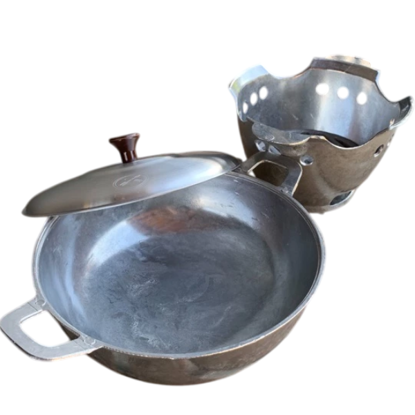 Heavy-duty aluminum hot pot 9in
