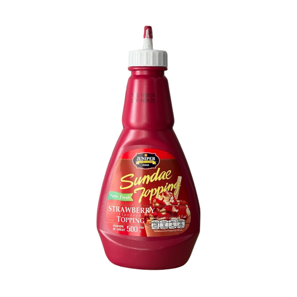 Beverage topping, ice cream topping, strawberry flavor 500g