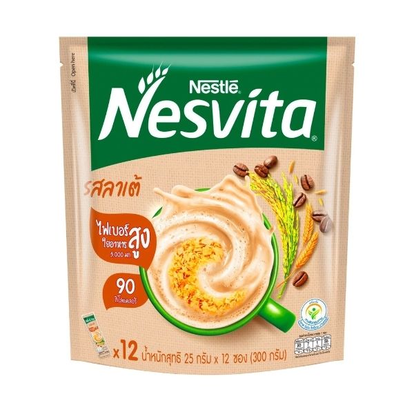 Instant cereal drink, latte flavor 25g ( pack of 12 sachets )