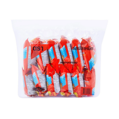 Crispy fried snack, squid flavor 12g pack of 12