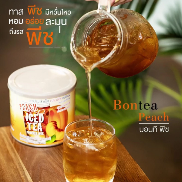 Instant powdered tea, peach flavor (can) 500g