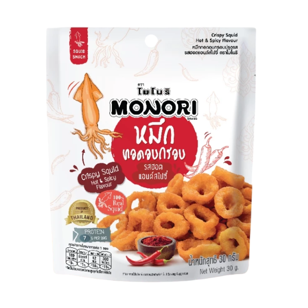 Crispy fried squid, hot and spicy flavor  30g