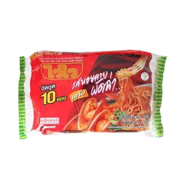Instant noodles, stir-fried spicy clams flavor 60g ( pack of 10 sachets )