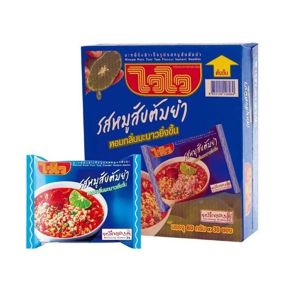Instant noodles, tom yum minced pork flavor 60g ( pack of 30 sachets )