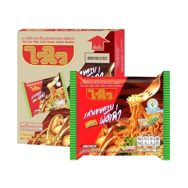 Instant noodles, stir-fried spicy clams flavor 60g ( pack of 30 sachets )