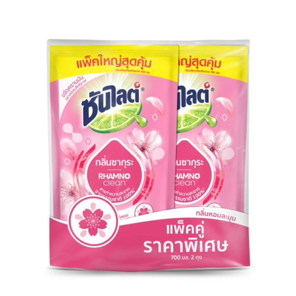 Sakura dishwashing liquid 700ml, twin pack