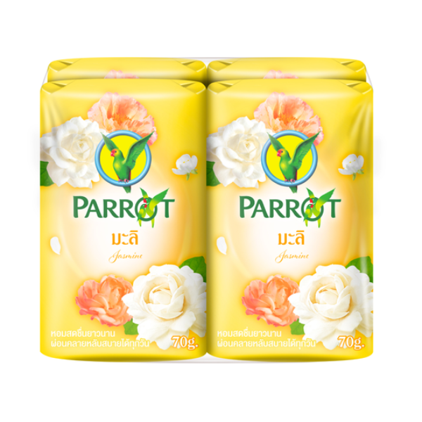 Parrot Jasmine-Scented Soap 70g, Pack of 4