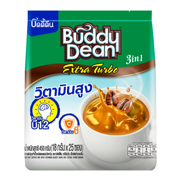 Instant Coffee Mix with Vitamins, Extra Turbo 18g (Pack of 25 sachets)