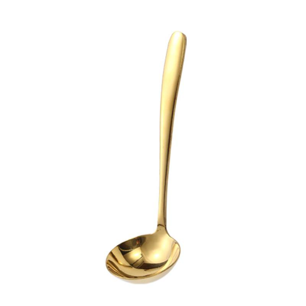 Extra-thick soup ladle ( no hole, gold color ) 24cm