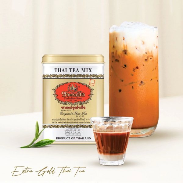 ชาไทย สูตรเอ็กซ์ตร้าโกลด์ กระป๋องซองเยื่อ 125g