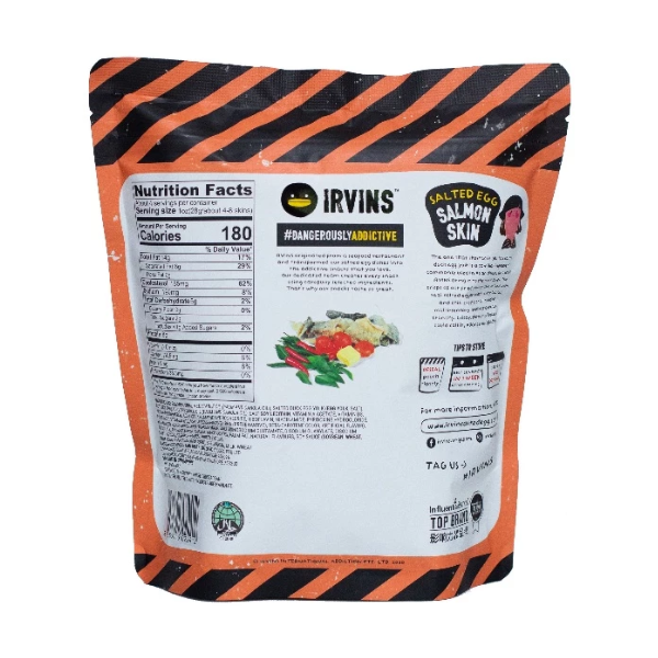 หนังปลาแซลมอนทอดกรอบเคลือบไข่เค็ม 80g