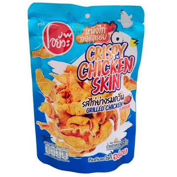 หนังไก่ทอดกรอบ รสไก่ย่างรมควัน 35g