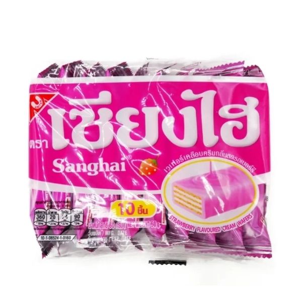 Strawberry cream-coated wafer 60g