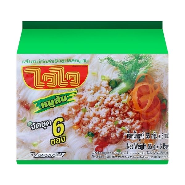 Minced pork-flavored seasoned rice vermicelli 55g ( pack of 6 sachets )