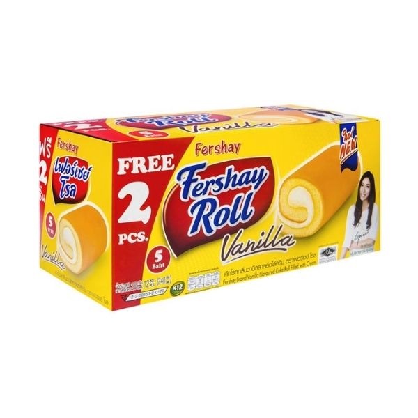 Vanilla-flavored cream-filled roll cake 20g (Pack of 14 sachets)