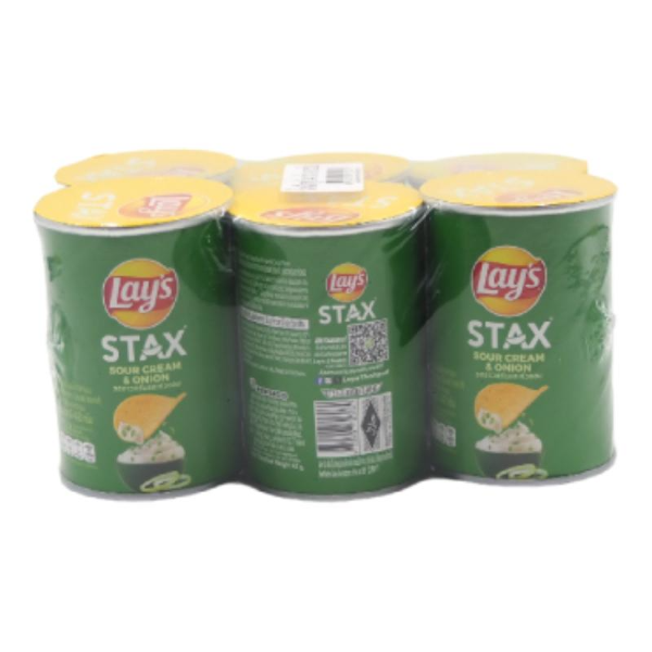 Sour Cream and Onion Flavored Potato Chips 42g (Pack of 6)