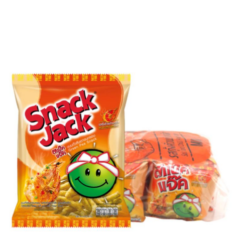 Crispy Baked Green Peas, Chili and Salt Shrimp Flavor 15g ( Pack of 12 )
