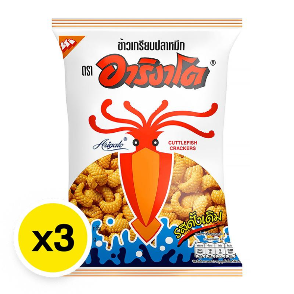 Original Squid Crackers 50g ( Pack of 3 )