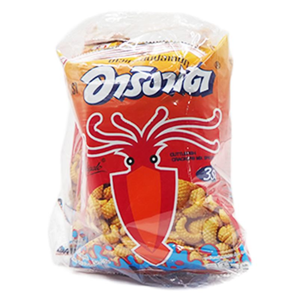 3-Flavor Squid Crackers 65g (Pack of 3)