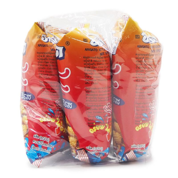 3-Flavor Squid Crackers 65g (Pack of 3)