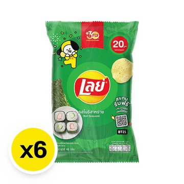มันฝรั่งแท้ทอดกรอบ รสโนริสาหร่าย 48g ( แพ็ค 6 )