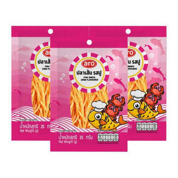 ปลาเส้น รสปู 25g ( แพ็ค 3 )
