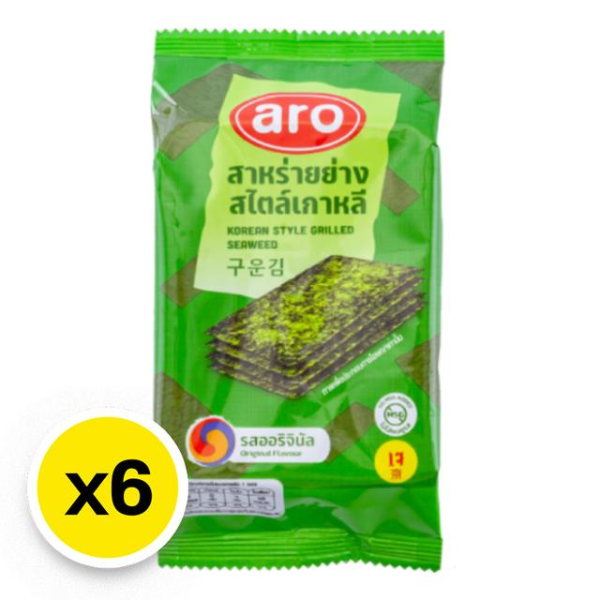สาหร่ายเกาหลีออริจินัล 5g ( แพ็ค 6 )