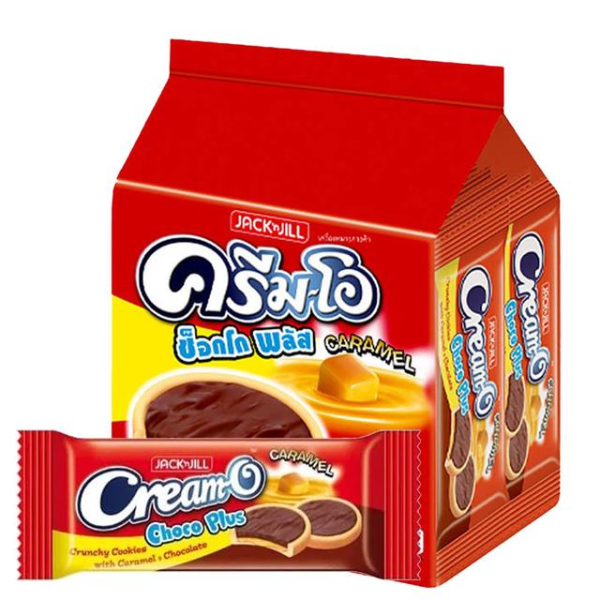 Cookies topped with caramel and chocolate 13g ( Pack of 24 )