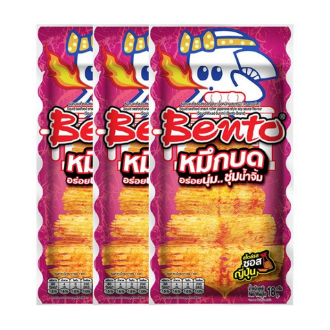 Shredded squid with Japanese sauce flavor 18g ( Pack 3)