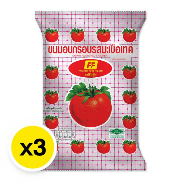 ขนมอบกรอบ รสมะเขือเทศ 58g ( แพ็ค 3 )