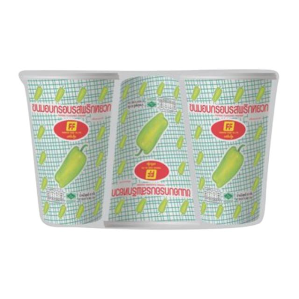 ขนมอบกรอบ รสพริกหยวก(ถ้วย) 45g ( แพ็ค 3 )