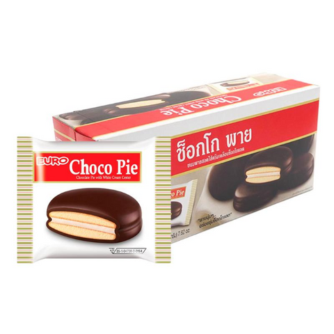 Choco Pie, chocolate coated cream-filled pie 18g (pack of 12)