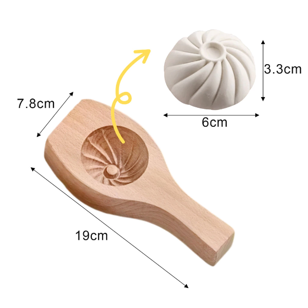 Handmade Wooden Steamed Bun Mold size S
