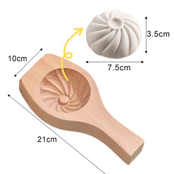 Handmade Wooden Steamed Bun Mold size L
