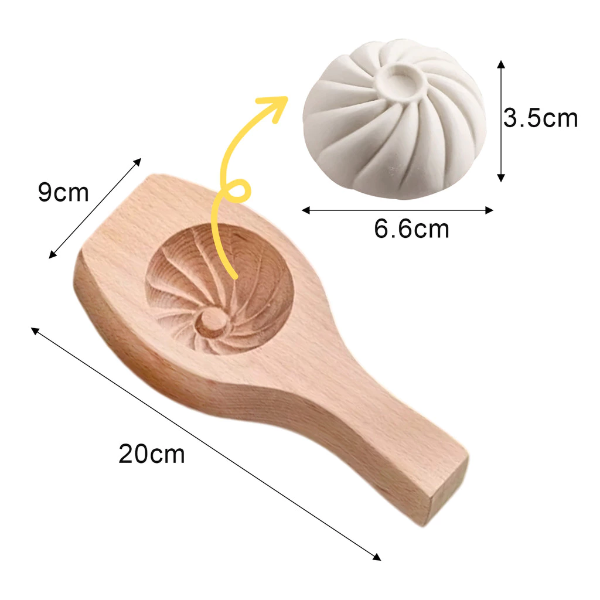 แม่พิมพ์ซาลาเปาไม้ทํามือ size M